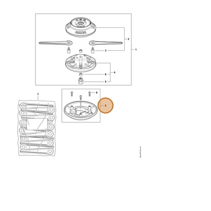 STIHL part 4003-007-1001 — IPL diagram snippet (6x zoom, amber highlight)