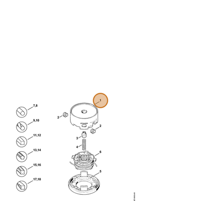 STIHL part 4003-713-9605 — IPL diagram snippet (6x zoom, amber highlight)