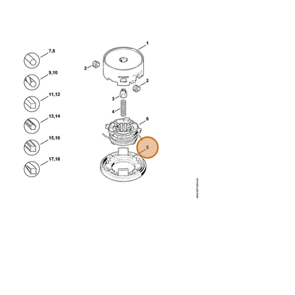 STIHL part 4003-713-9705 — IPL diagram snippet (6x zoom, amber highlight)