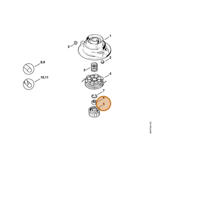 STIHL part 4004-710-4000 — IPL diagram snippet (6x zoom, amber highlight)