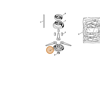 STIHL part 4004-713-9701 — IPL diagram snippet (6x zoom, amber highlight)