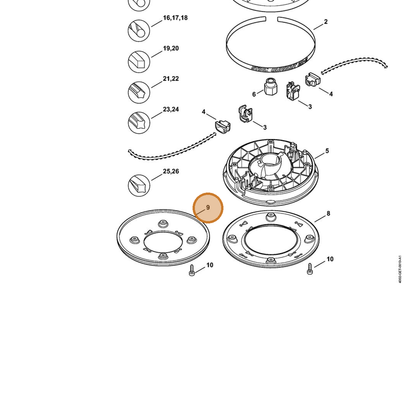 STIHL part 4005-713-4500 — IPL diagram snippet (6x zoom, amber highlight)
