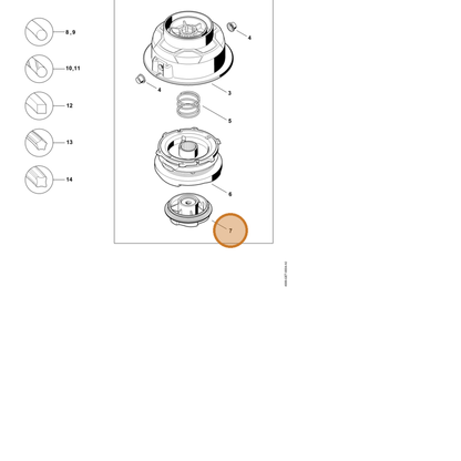 STIHL part 4006-710-4003 — IPL diagram snippet (6x zoom, amber highlight)