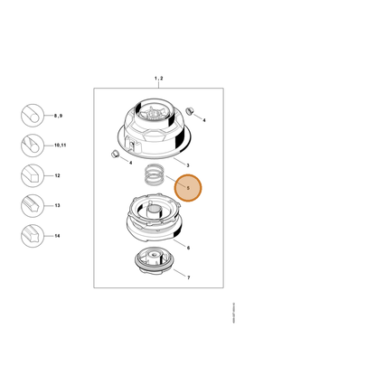 STIHL part 4006-997-3100 — IPL diagram snippet (6x zoom, amber highlight)