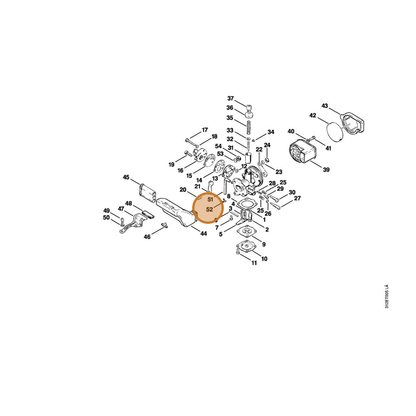 STIHL part 4112-358-8900 — IPL diagram snippet (6x zoom, amber highlight)