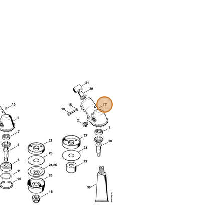 STIHL part 4116-640-0512 — IPL diagram snippet (6x zoom, amber highlight)