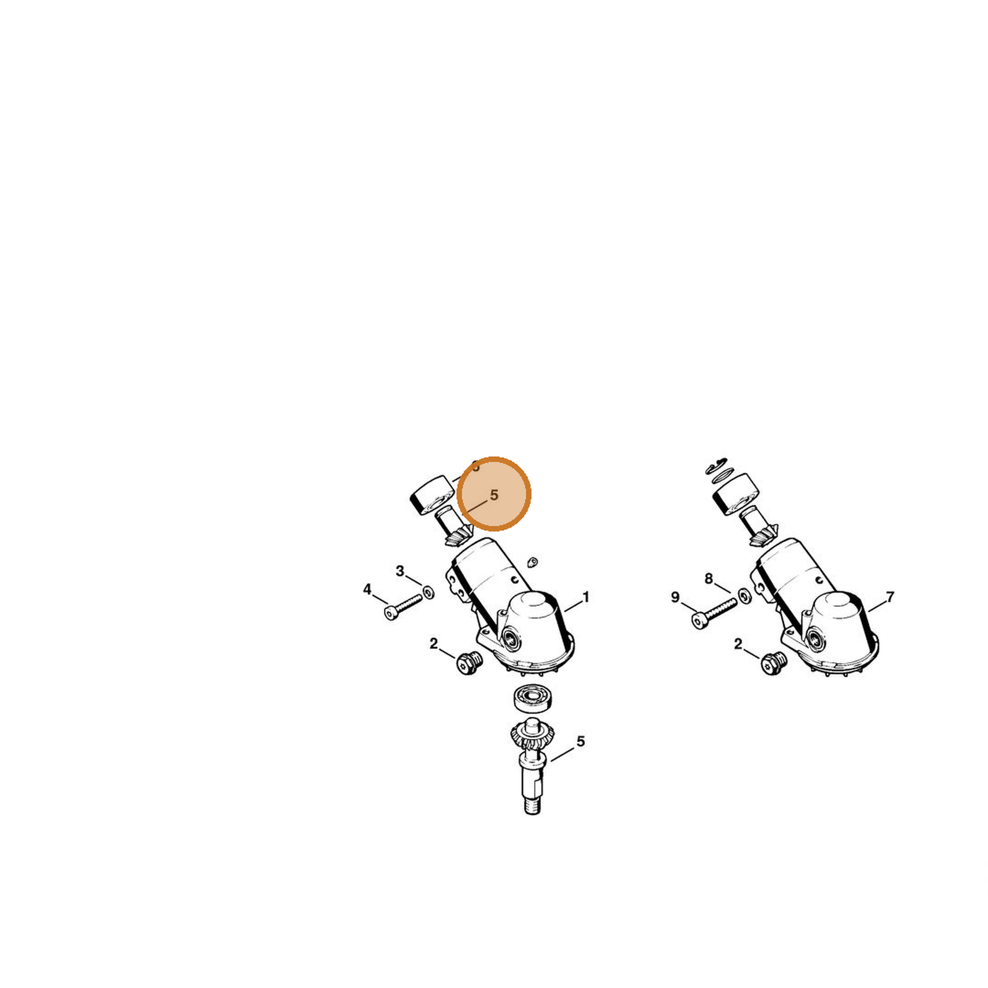 STIHL part 4116-640-7302 — IPL diagram snippet (6x zoom, amber highlight)