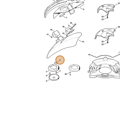 STIHL part 4116-641-7101 — IPL diagram snippet (6x zoom, amber highlight)