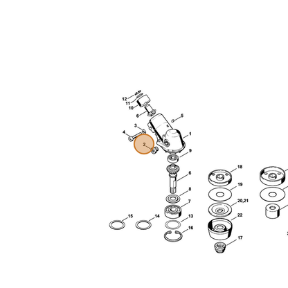 STIHL part 4116-713-6500 — IPL diagram snippet (6x zoom, amber highlight)