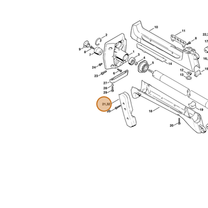 STIHL part 4116-791-6805 — IPL diagram snippet (6x zoom, amber highlight)