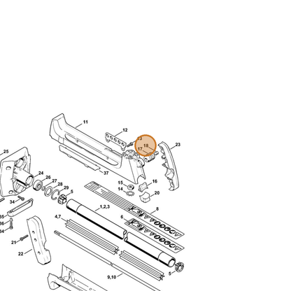 STIHL part 4116-791-7300 — IPL diagram snippet (6x zoom, amber highlight)