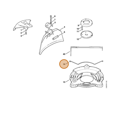 STIHL part 4116-792-4300 — IPL diagram snippet (6x zoom, amber highlight)