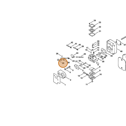 STIHL part 4117-121-8900 — IPL diagram snippet (6x zoom, amber highlight)