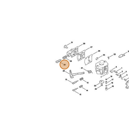 STIHL part 4117-122-6200 — IPL diagram snippet (6x zoom, amber highlight)