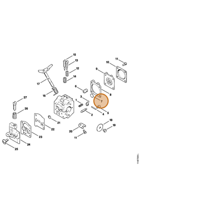 STIHL part 4117-122-9402 — IPL diagram snippet (6x zoom, amber highlight)