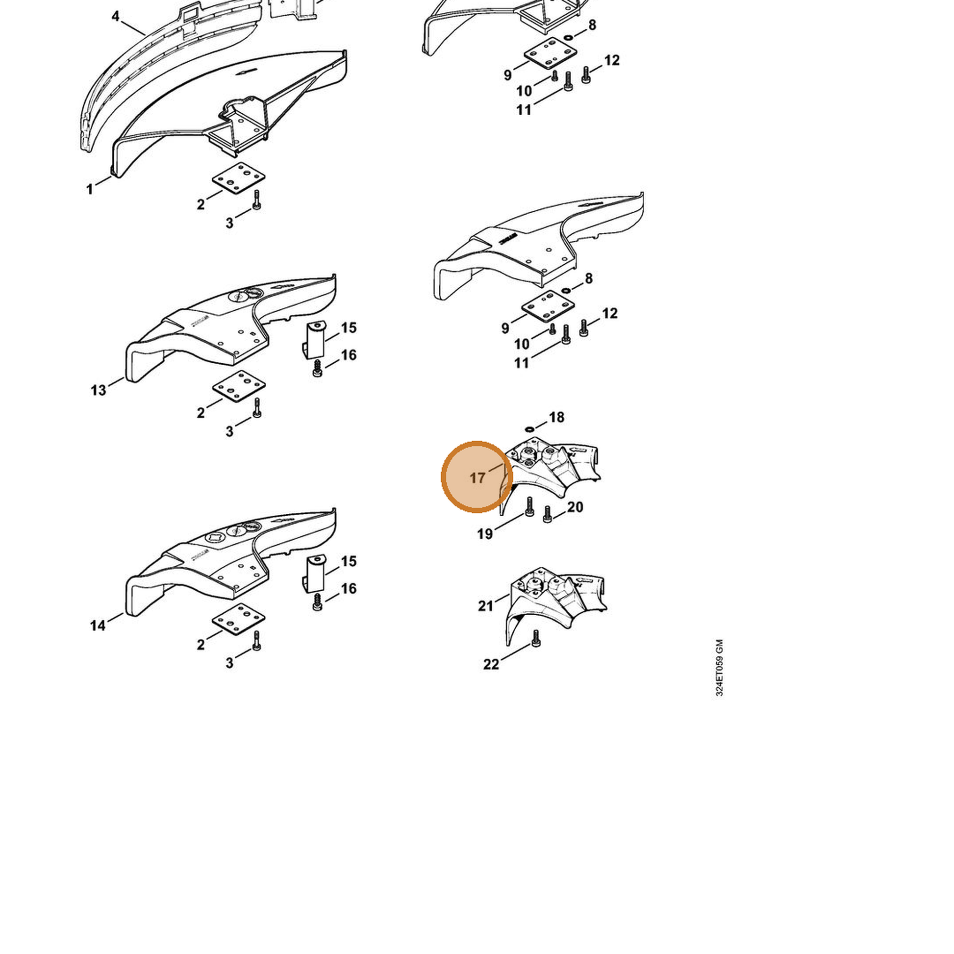 STIHL part 4117-710-8200 — IPL diagram snippet (6x zoom, amber highlight)