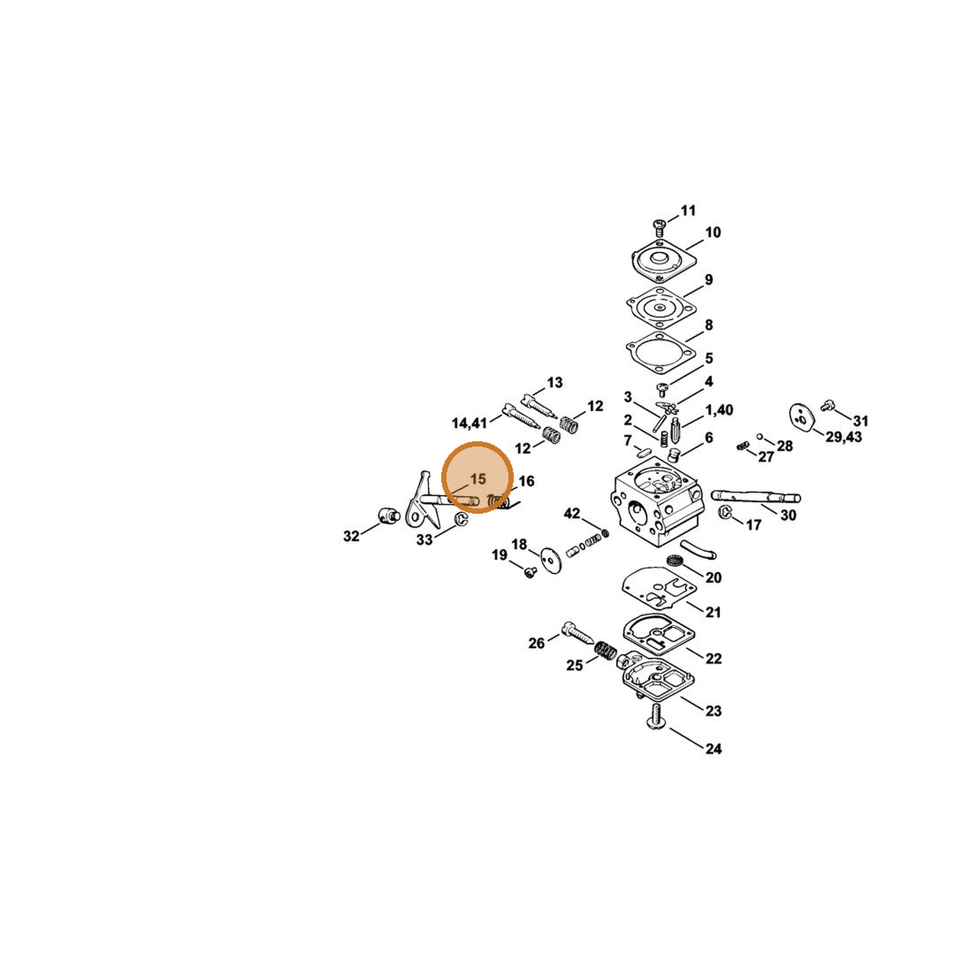 STIHL part 4119-120-7101 — IPL diagram snippet (6x zoom, amber highlight)