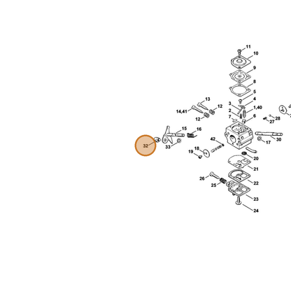 STIHL part 4119-121-8900 — IPL diagram snippet (6x zoom, amber highlight)