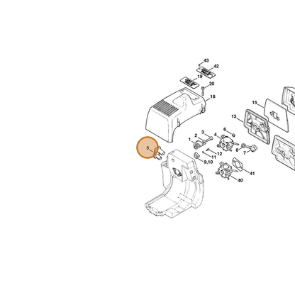 STIHL part 4119-123-7501 — IPL diagram snippet (6x zoom, amber highlight)