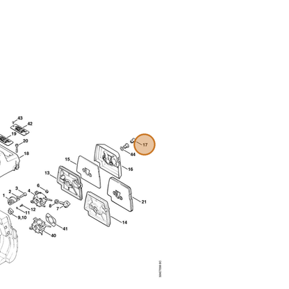 STIHL part 4119-141-8302 — IPL diagram snippet (6x zoom, amber highlight)