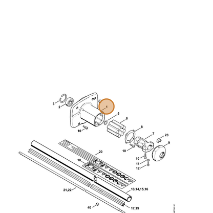 STIHL part 4119-161-0501 — IPL diagram snippet (6x zoom, amber highlight)