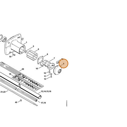 STIHL part 4119-162-2800 — IPL diagram snippet (6x zoom, amber highlight)