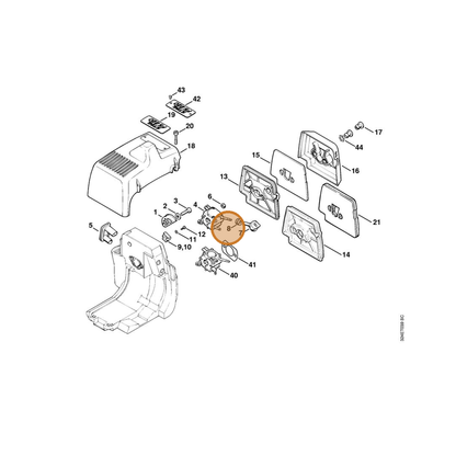 STIHL part 4119-182-0700 — IPL diagram snippet (6x zoom, amber highlight)