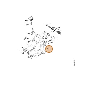 STIHL part 4119-350-0800 — IPL diagram snippet (6x zoom, amber highlight)