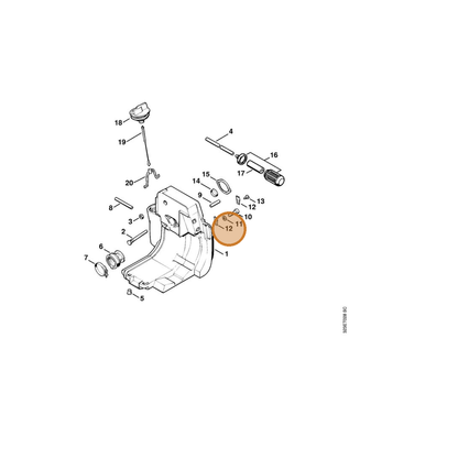STIHL part 4119-431-6700 — IPL diagram snippet (6x zoom, amber highlight)