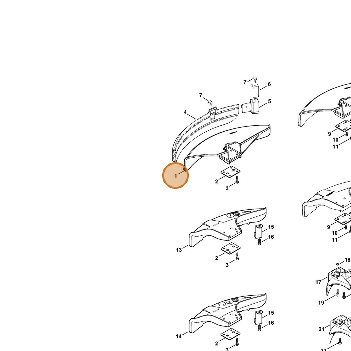 STIHL part 4119-710-8103 — IPL diagram snippet (6x zoom, amber highlight)