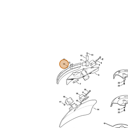 STIHL part 4119-716-3203 — IPL diagram snippet (6x zoom, amber highlight)