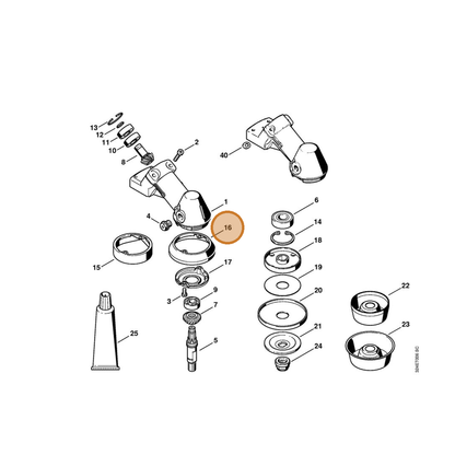 STIHL part 4119-717-2806 — IPL diagram snippet (6x zoom, amber highlight)