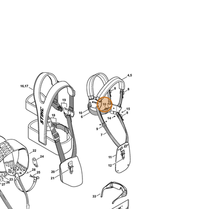 STIHL part 4119-718-6310 — IPL diagram snippet (6x zoom, amber highlight)