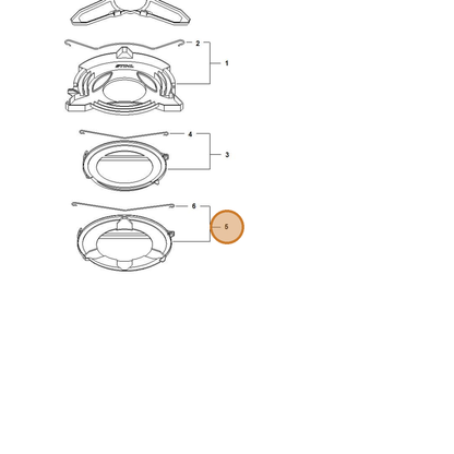 STIHL part 4119-790-3906 — IPL diagram snippet (6x zoom, amber highlight)