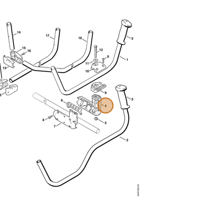 STIHL part 4119-791-0605 — IPL diagram snippet (6x zoom, amber highlight)