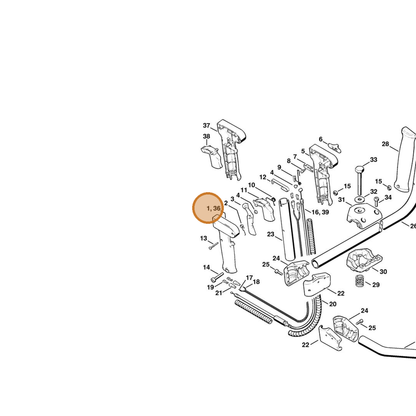 STIHL part 4119-791-0801 — IPL diagram snippet (6x zoom, amber highlight)