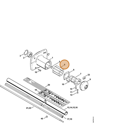 STIHL part 4119-791-9300 — IPL diagram snippet (6x zoom, amber highlight)