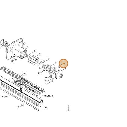 STIHL part 4119-791-9400 — IPL diagram snippet (6x zoom, amber highlight)