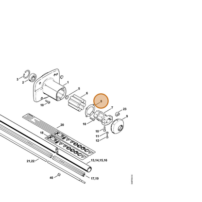 STIHL part 4119-792-6900 — IPL diagram snippet (6x zoom, amber highlight)