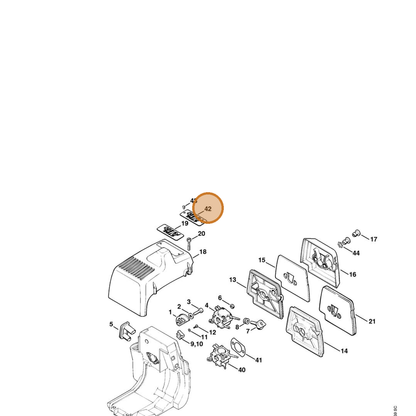 STIHL part 4119-967-1500 — IPL diagram snippet (6x zoom, amber highlight)