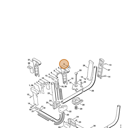 STIHL part 4126-182-1700 — IPL diagram snippet (6x zoom, amber highlight)