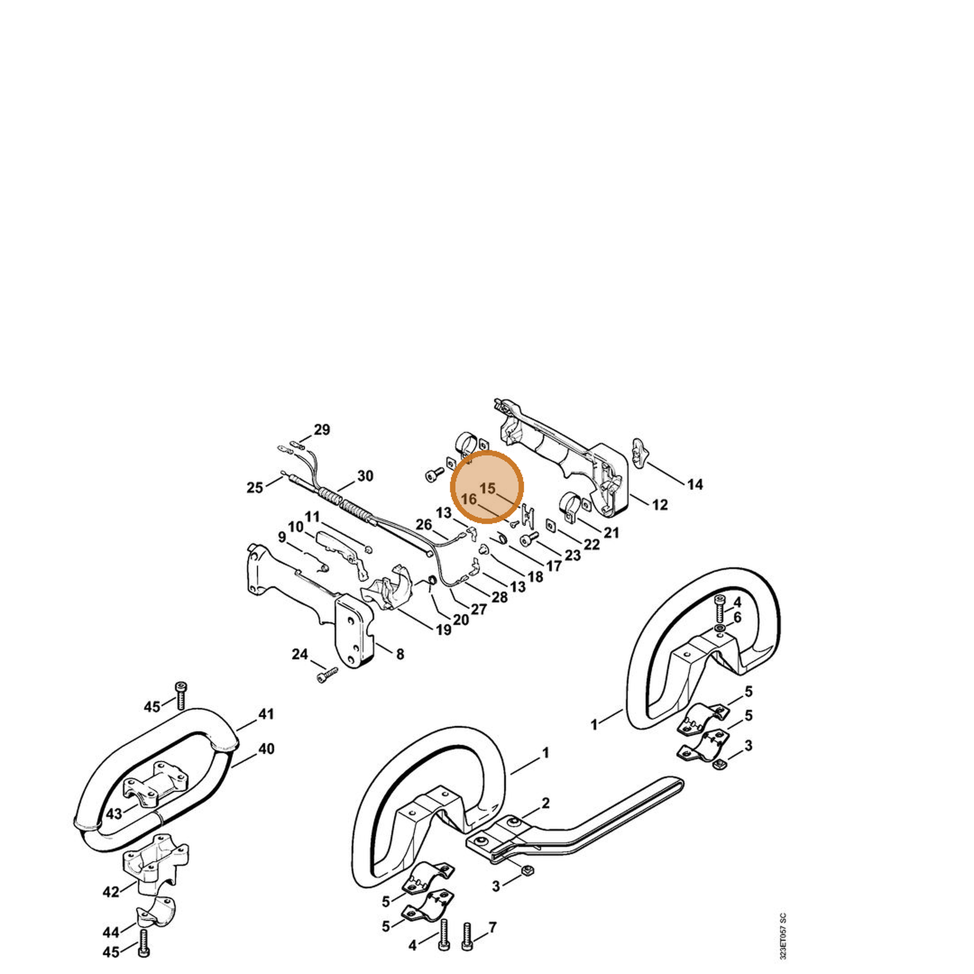 STIHL part 4126-182-4705 — IPL diagram snippet (6x zoom, amber highlight)
