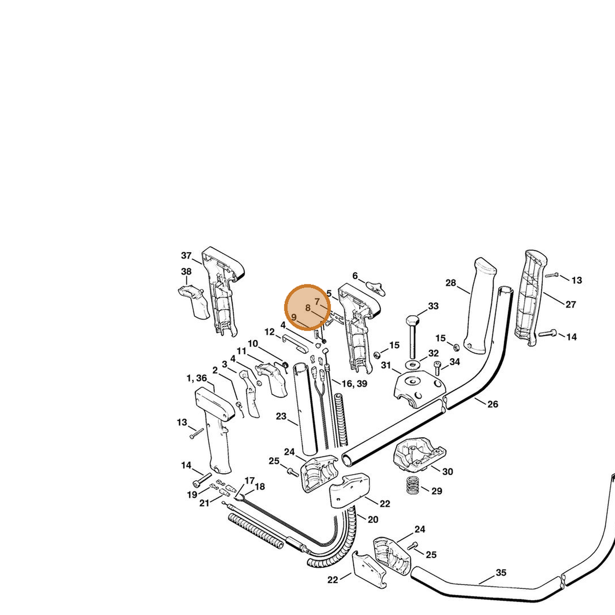 STIHL part 4126-182-6200 — IPL diagram snippet (6x zoom, amber highlight)