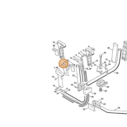 STIHL part 4126-182-6210 — IPL diagram snippet (6x zoom, amber highlight)