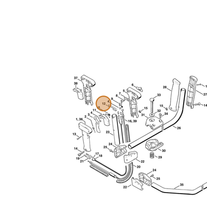 STIHL part 4126-442-1610 — IPL diagram snippet (6x zoom, amber highlight)