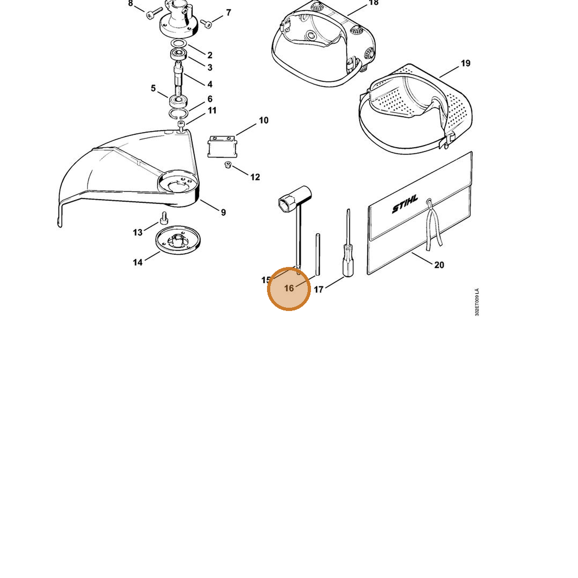 STIHL part 4126-893-7800 — IPL diagram snippet (6x zoom, amber highlight)