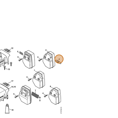 STIHL part 4128-140-6900 — IPL diagram snippet (6x zoom, amber highlight)