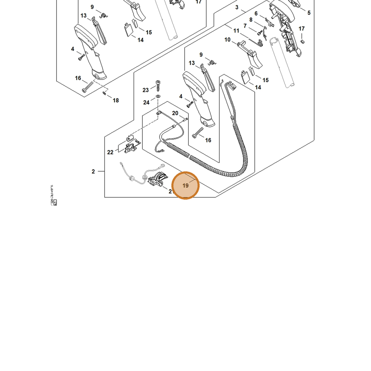 STIHL part 4128-180-1112 — IPL diagram snippet (6x zoom, amber highlight)