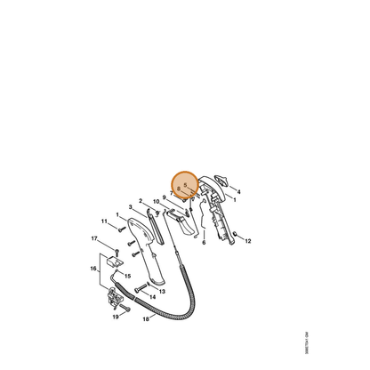 STIHL part 4128-182-4200 — IPL diagram snippet (6x zoom, amber highlight)