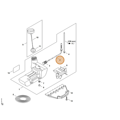 STIHL part 4128-358-0800 — IPL diagram snippet (6x zoom, amber highlight)